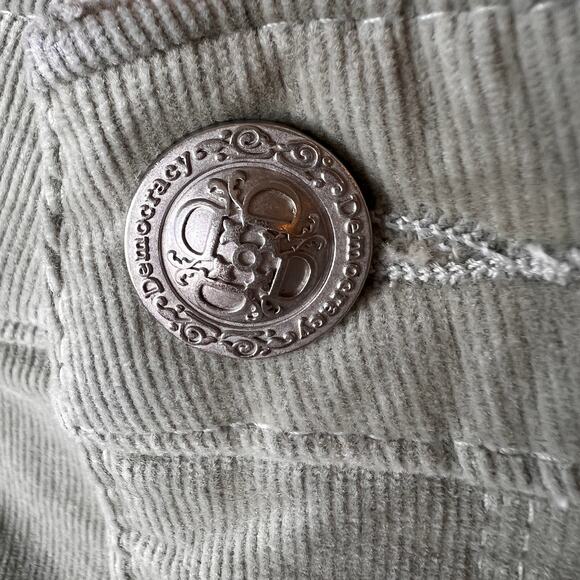 Democracy Pants Womens Size 14 Light Sage Green Corduroy Ab Solution Fall Wear - Picture 7 of 15